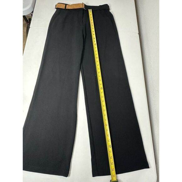 Comma, Black Straight Leg Viscose Blend Women’s Pants Trousers Belted Size 8 EUC - Picture 10 of 16